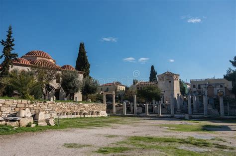 Roman Agora And The Tower Of The Winds Athens Stock Photo Image Of