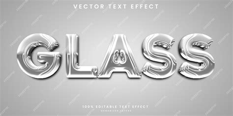 Premium Vector Glass Text Effect