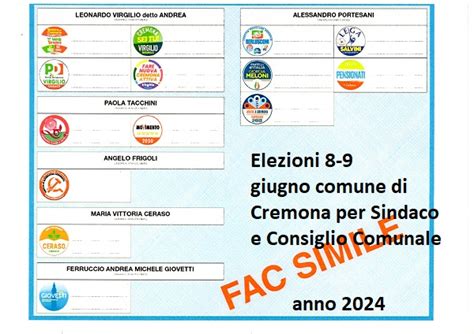 Voto 8 9 Giugno 2024 Tutte Le Liste I Candidati Sindaci E Fac Simile