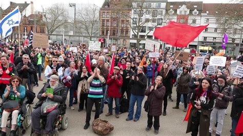 SR de Rund 2000 Teilnehmer bei Demo gegen Rechtsextremismus in Saarbrücken