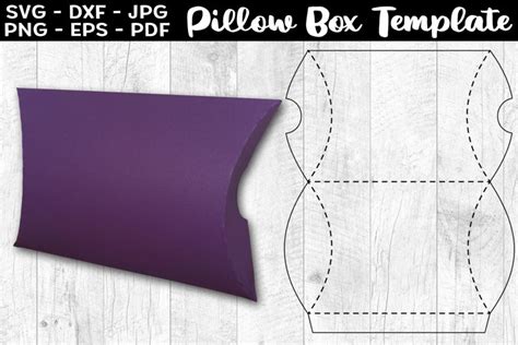 Pillow Box Template SVG Pillow Favor Box Treat EPS