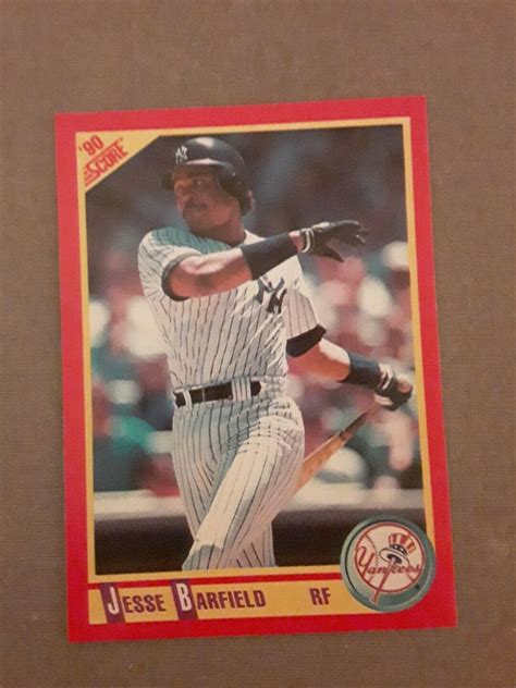 Score Jesse Barfield Baseball Card New York Yankees Ebay