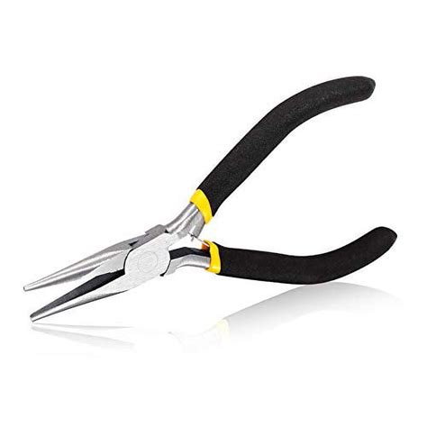 SPEEDWOX Long Nose Pliers 5 Inches Mini Fine Chain Nose Pliers For Hard