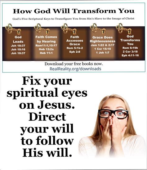 Fix Your Spiritual Eyes On Jesus Direct Your Will To Follow His Will