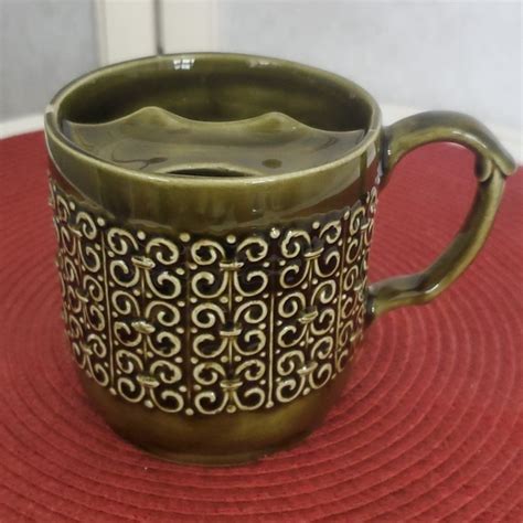 SECLA Kitchen Vintage Mcm Secla Made In Portugal M7stache Green Mug