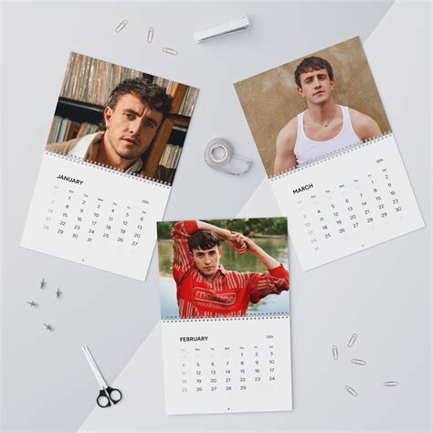 Paul Mescal 2024 Calendar Gift For Normal People Aftersun Fans Home