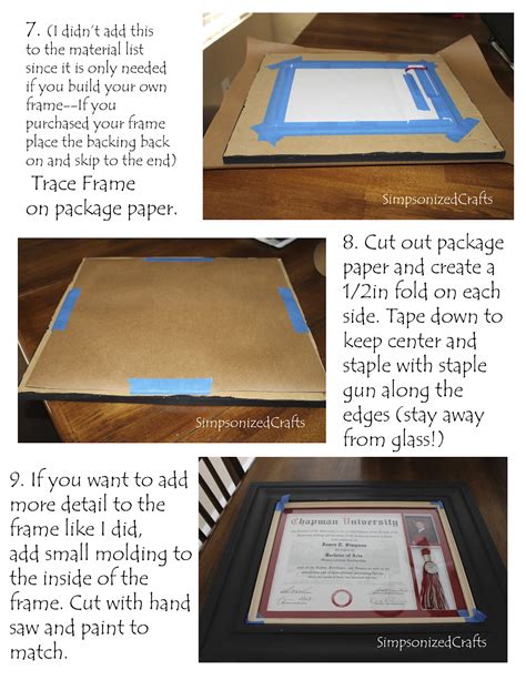 Simpsonized Crafts Framing A Diploma With Picture And Tassel Picture