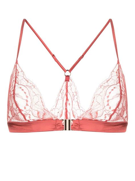 Fleur Of England Sienna Boudoir Lace Bralette In Red Lyst