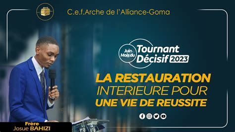 Fr Josué BAHIZI LA RESTAURATION INTERIEURE POUR UNE VIE DE REUSSITE