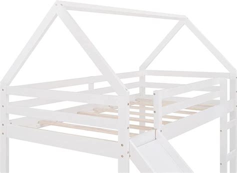 Twin Loft Bed With Slide Bridge WF286243AAK - BAONGOC WOODEN FURNITURE