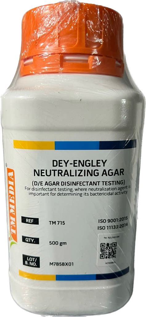 Dey Engley Neutralizing Agar D E Agar Disinfectant Testing