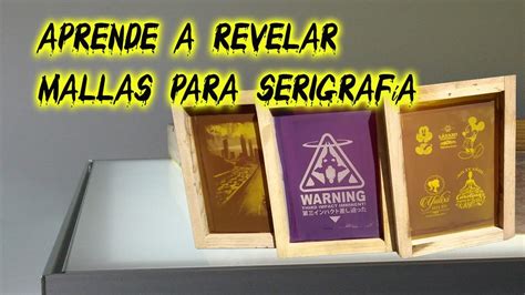 Como Revelar Mallas Para Serigrafia Youtube