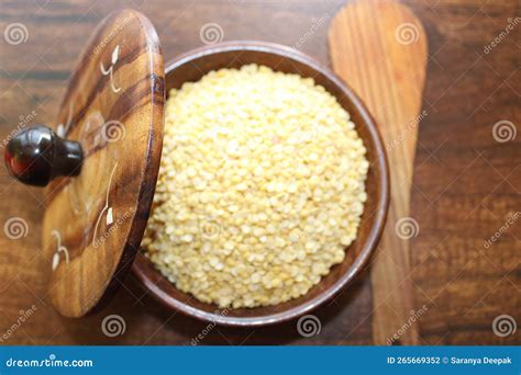 Yellow Moong Dal In Wooden Bowl Stock Photo Image Of Tamil Moong