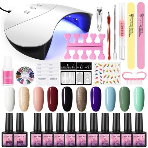 Cheap Coscelia Nail Set Manicure Kit With Uv Led Lamp Semi Permanent