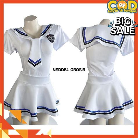 Jual LINGERIE SISWA COSPLAY SERAGAM ROK MINI SERAGAM PELAUT SET BY