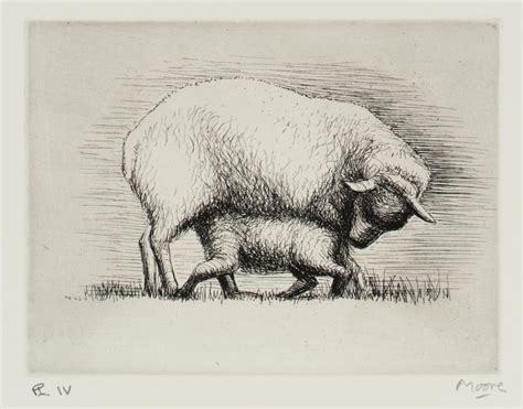 ‘sheep With Lamb Iv Henry Moore Om Ch 1972 Tate Henry Moore