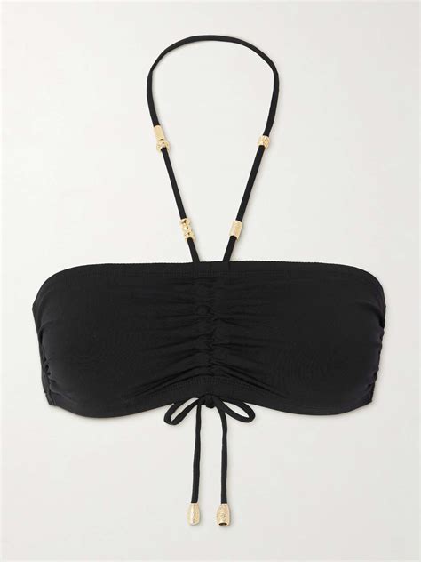Eres Melia Embellished Gathered Halterneck Bikini Top Net A Porter