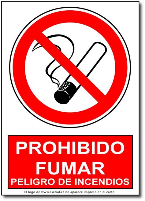 Cartel Prohibido Fumar Peligro De Incendios ¡evita Sanciones Y