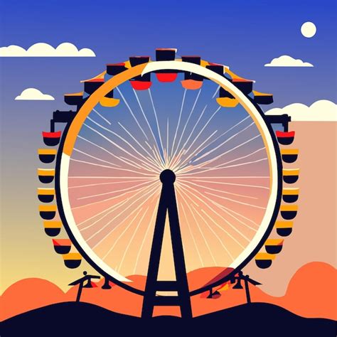 Premium Vector A Ferris Wheel Ride