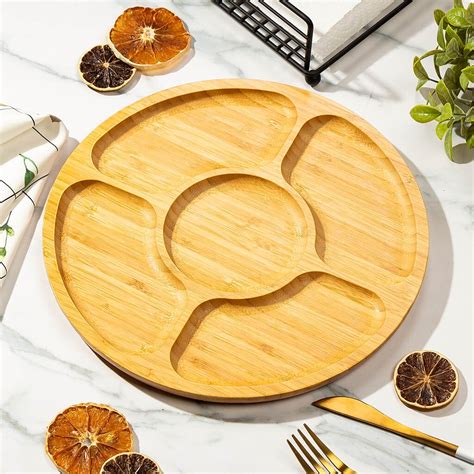 Менажница бамбук, 28 см, 5 секций, круглая, Y3-1142 в Москве: цены ...