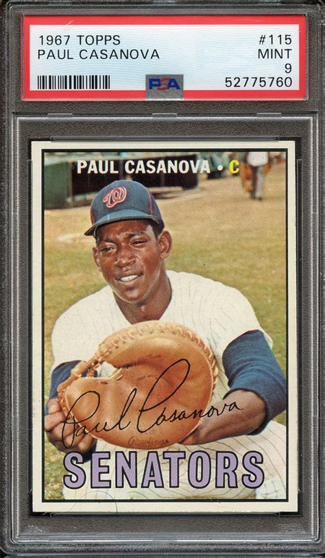 Lot Detail Topps Paul Casanova Psa Mint