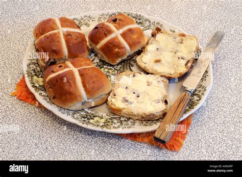 Easter Hot Cross Buns Stock Photo Alamy