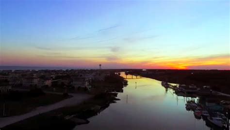 Drone Video of Holden Beach Sunset - Holden Beach NC - HoldenBeachNC.com