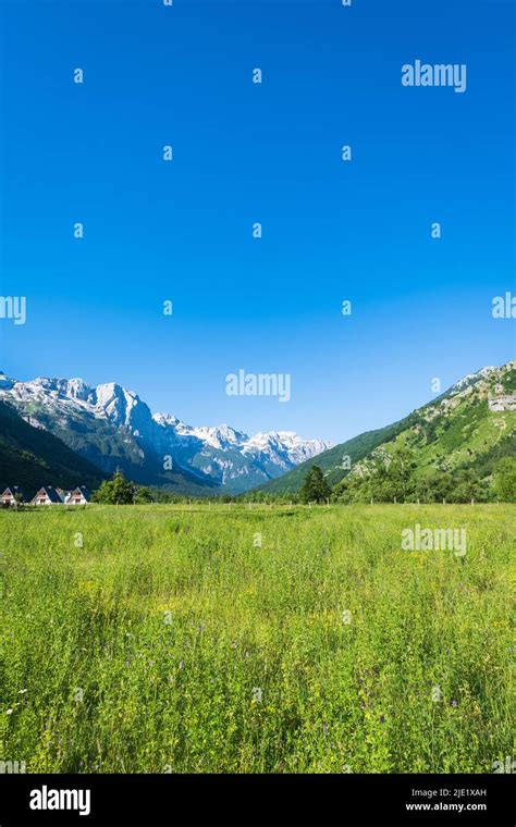 Albanian Alps View Accursed Mountains Landscape Viewed From Valbona