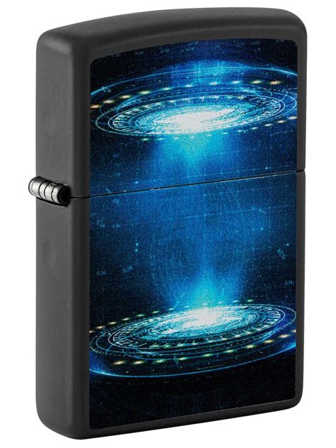 Zippo Lighter Ufo Flame Black Light Black Matte 48514 Lucas Lighters