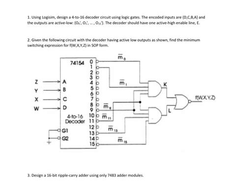 Circuit Diagram Of 4 To 16 Decoder - Circuit Diagram