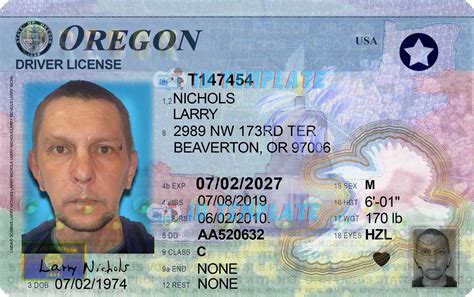 Oregon Driving License PSD Template New 1200DPI Driving License Template