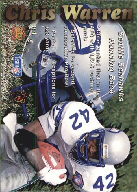 1995 Pacific Prisms Football Card 84 Chris Warren EBay