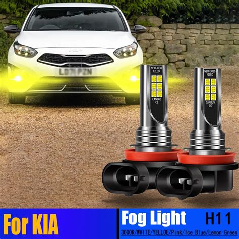 Pcs Led Fog Golden Light H H For Kia Carens Ceed Cerato Koup