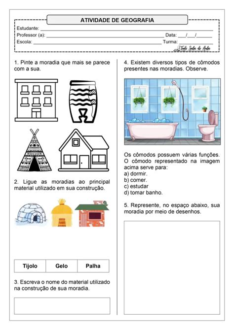 Atividade De Geografia Tudo Sala De Aula - 10 Atividades de Geografia para o 1º e 2º ano fundamental - Tudo Sala ...