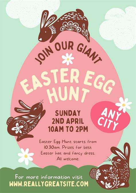 Church Easter Egg Hunt Flyer Template