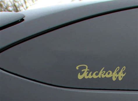 Fuckoff Decal Fuck Off Laptop Sticker Car Window Appliance Funny Vinyl
