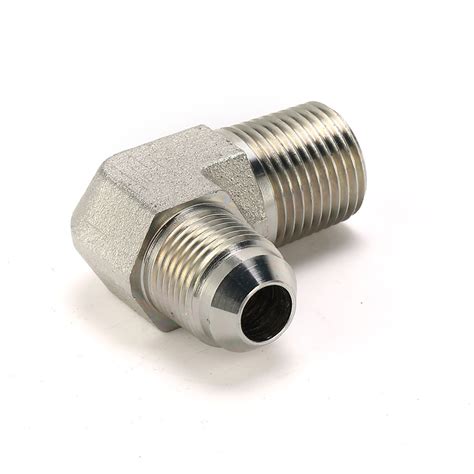 Adapter Hose Fitting 90 Degree Elbow Jic Male 74 Degree Cone NPT Male