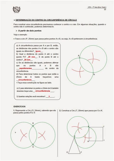 Exercícios De Circunferência 9 Ano Pdf