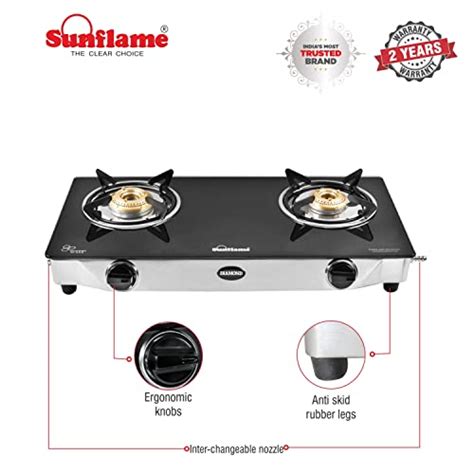 Sunflame Diamond Burner Gas Stove With Toughened Glass Top Manual