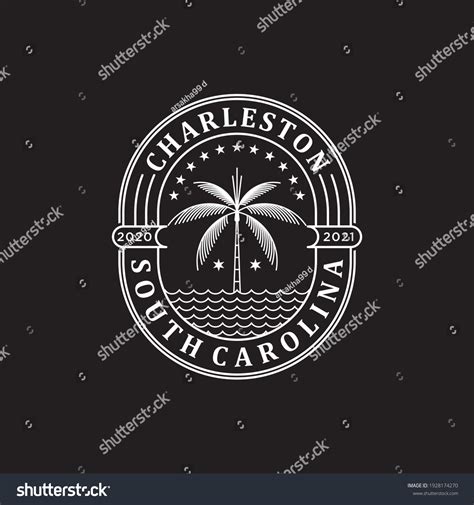 Charleston South Carolina Usa Stamp Logo Stock Vector Royalty Free