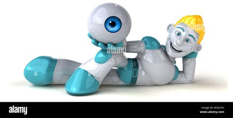 Robot 3d Illustration Stock Photo Alamy