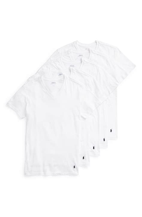 Polo Ralph Lauren 5 Pack Slim Fit V Neck T Shirts Nordstrom