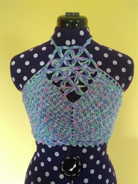 Flower Of Life Crochet Top Festival Crop Top Etsy