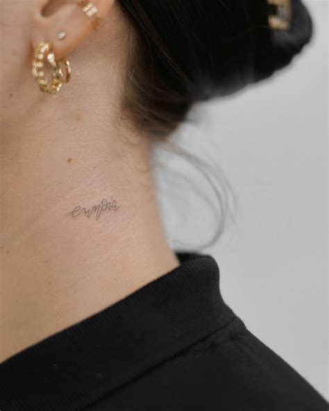 70+ Coolest Word Neck Tattoos For Female (2024 Updated)