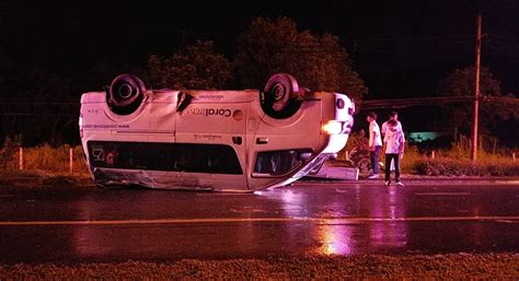 Car, van flip on a slippery road in Phuket