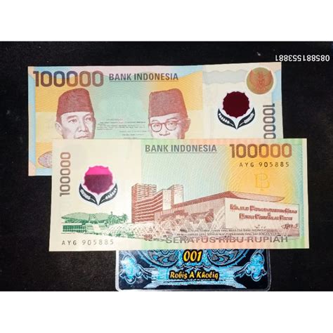 Jual Gress Uang Kuno Lama Kertas Idr Polimer 100000 Sukarno Hatta 1999