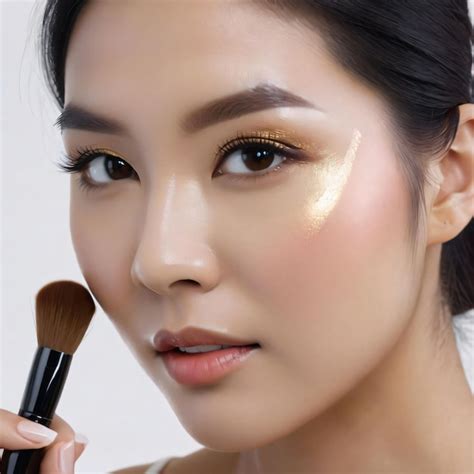 Premium Photo Asian Womans Makeup Face Woman Testing Cosmetics