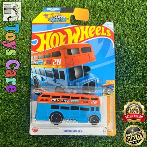 Jual Hot Wheels Trouble Decker Merah Biru London Bus Metro Original Mattel Shopee Indonesia
