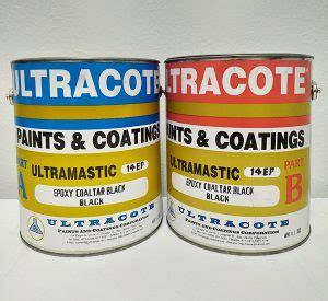 Ultramastic Paints Coating Epoxy Coaltar Black ULTRACOTE