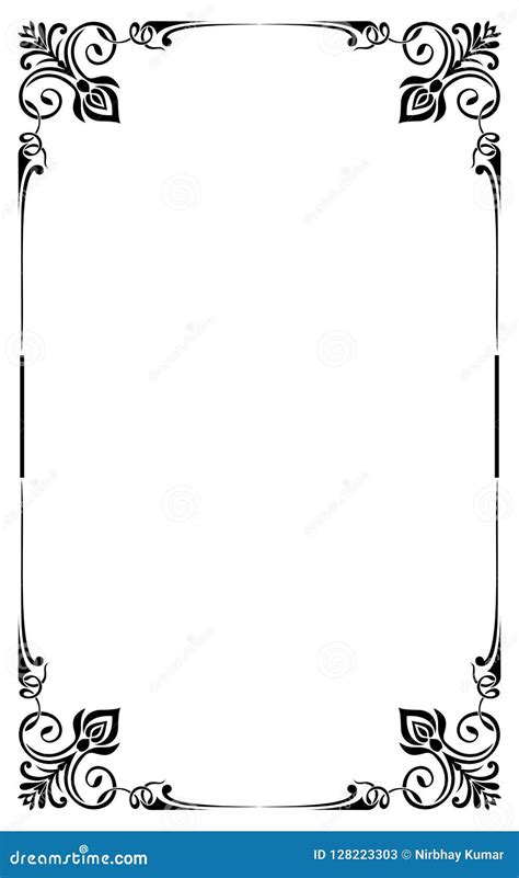 Restaurant Menu Card Frame Template Stock Vector - Illustration of paper, card: 128223303